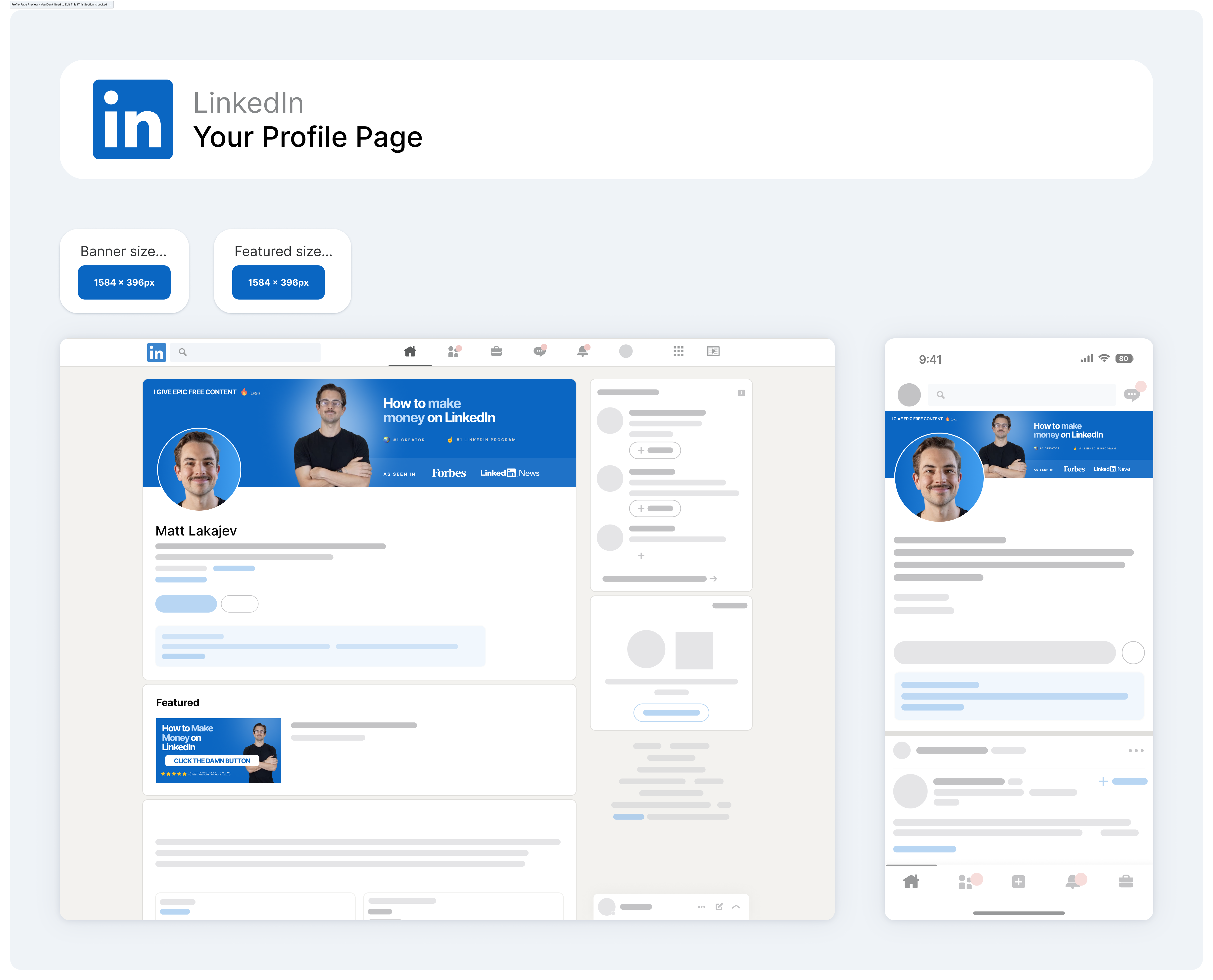 LinkedIn Featured Section Templates for Lead Magnets (Figma) · The Lead ...